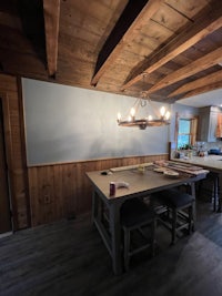 Blue interior accent wall