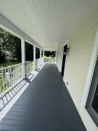 Freshly painted deck
